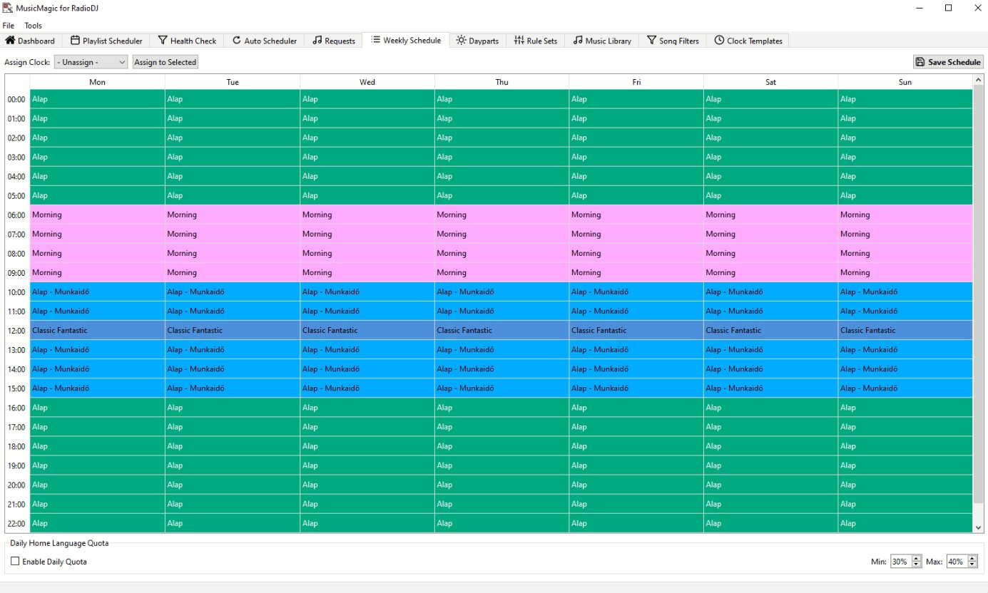 Weekly Schedule